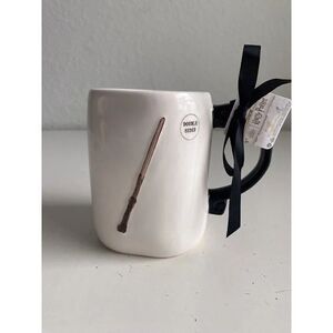 Rae Dunn Harry Potter Obliviate Wand Ceramic Double Sided Mug NEW